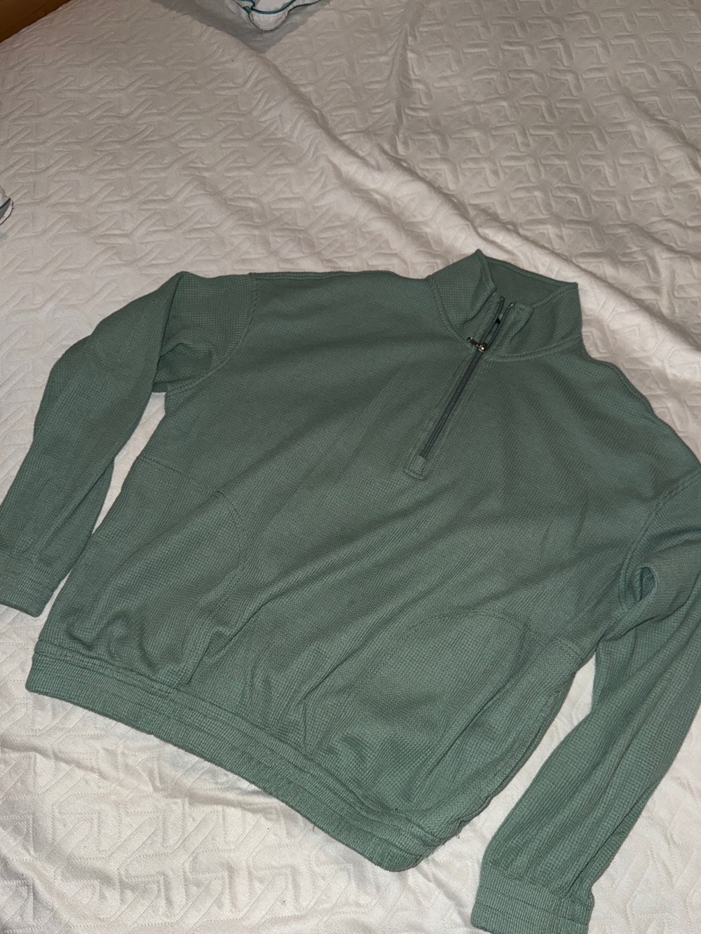 Waffle Knit quarter zip